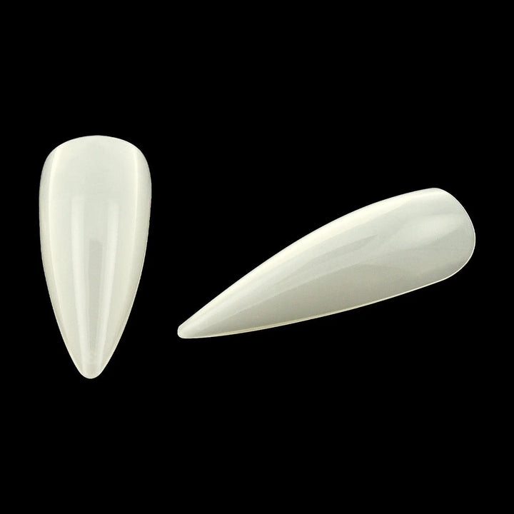 Full Cover Long Stiletto - Natural Nail Tips - 360 Tips   Naio Nails