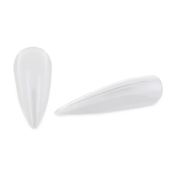 Full Cover Long Stiletto - Clear Nail Tips - 360 Tips   Naio Nails