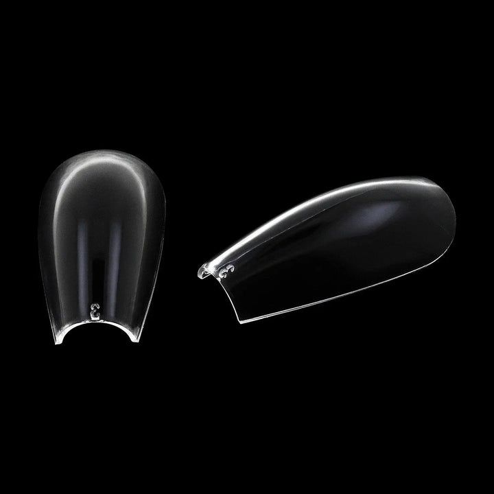 Full Cover Pre-Pinched Ballerina - Clear Nail Tips - 360 Tips   Naio Nails