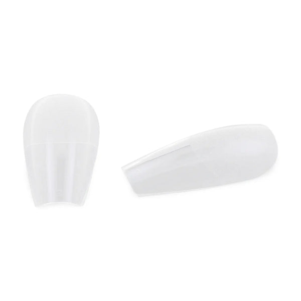 Full Cover Ballerina - Clear Nail Tips - 360 Tips   Naio Nails