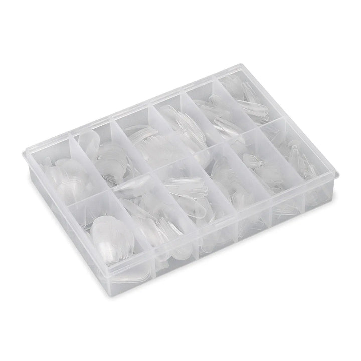 Full Cover Ballerina - Clear Nail Tips - 360 Tips   Naio Nails