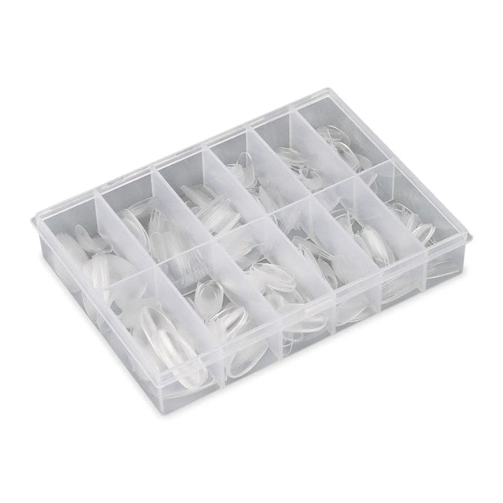 Full Cover Long Almond - Clear Nail Tips - 360 Tips   Naio Nails