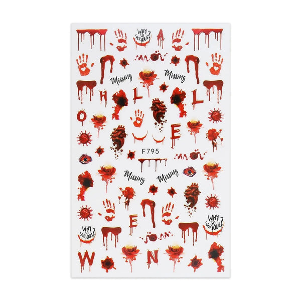 Halloween Stickers - Wounds and Handprints   Naio Nails