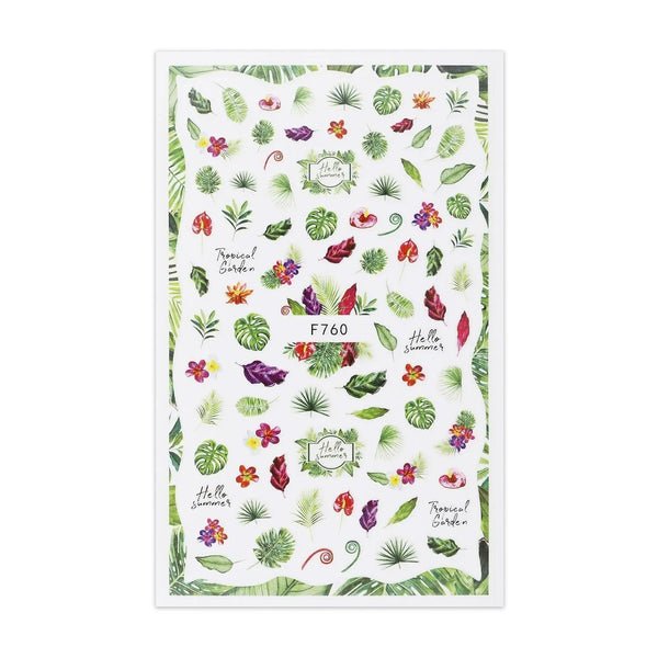 Sticker Sheet - Tropical Garden   Naio Nails