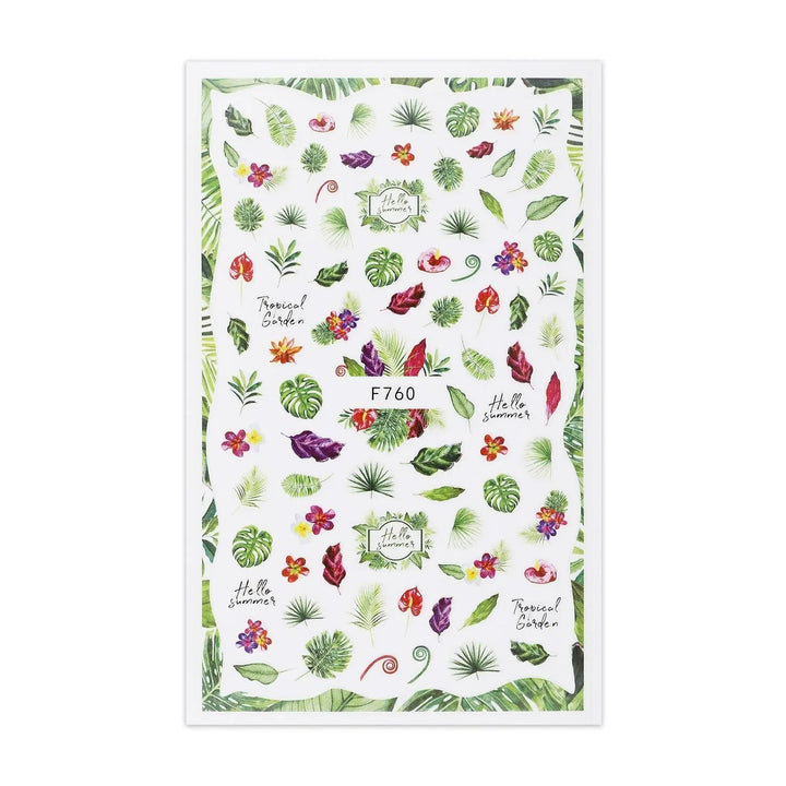 Sticker Sheet - Tropical Garden   Naio Nails