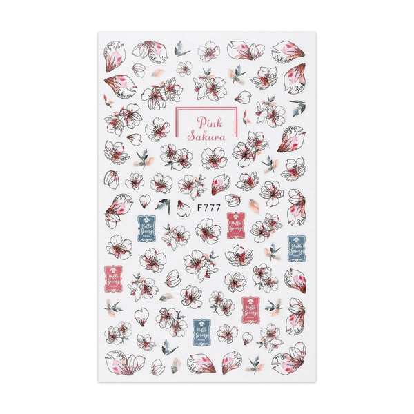 Sticker Sheet - Pink Sakura   Naio Nails