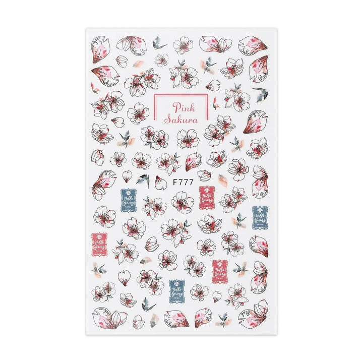 Sticker Sheet - Pink Sakura   Naio Nails