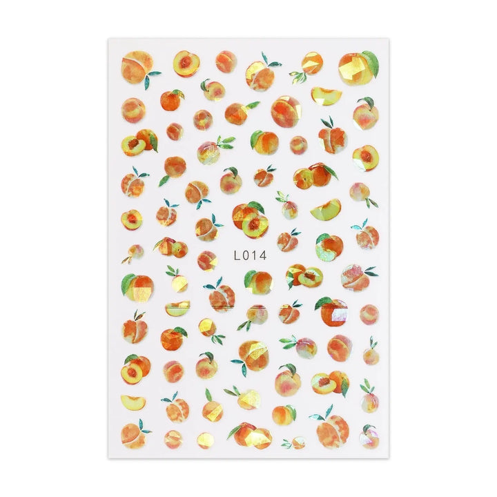 Metallic Sticker Sheet - Peaches   Naio Nails
