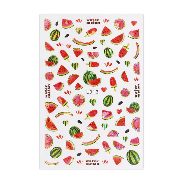 Metallic Sticker Sheet - Watermelon   Naio Nails