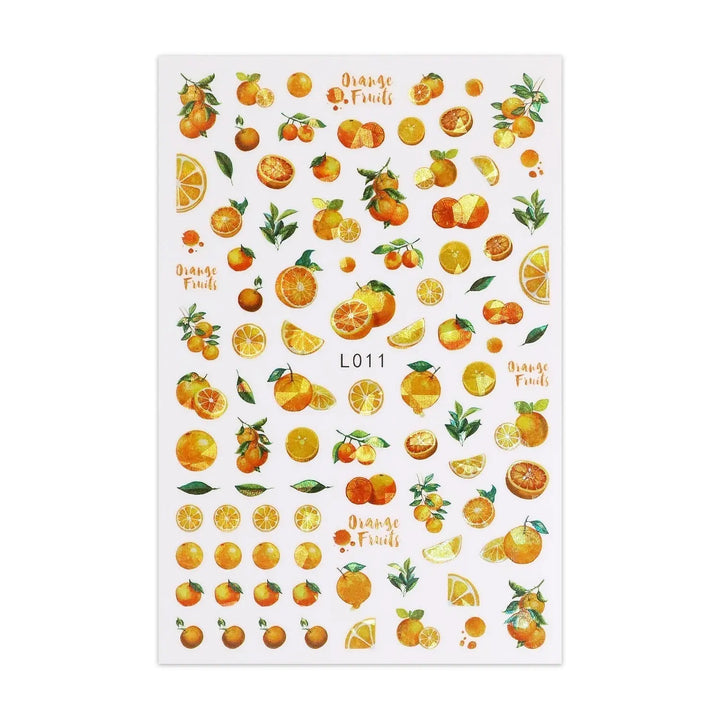 Metallic Sticker Sheet - Oranges   Naio Nails