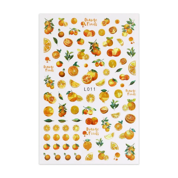 Metallic Sticker Sheet - Oranges   Naio Nails
