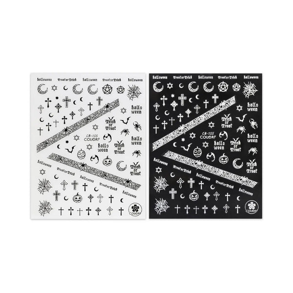 Halloween Stickers - Crosses & Bats   Naio Nails