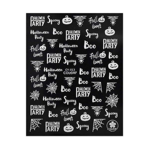 Glow in the Dark Halloween Stickers - Slogans & Webs   Naio Nails