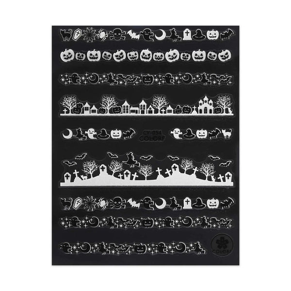 Glow in the Dark Halloween Stickers - Spooky Landscapes   Naio Nails
