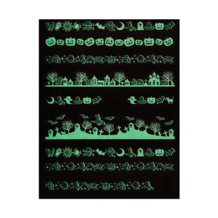Glow in the Dark Halloween Stickers - Spooky Landscapes   Naio Nails