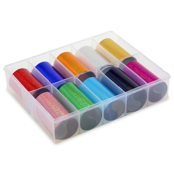 NFS-015 Mixed Holographic Colours - Transfer Foil Set   Naio Nails