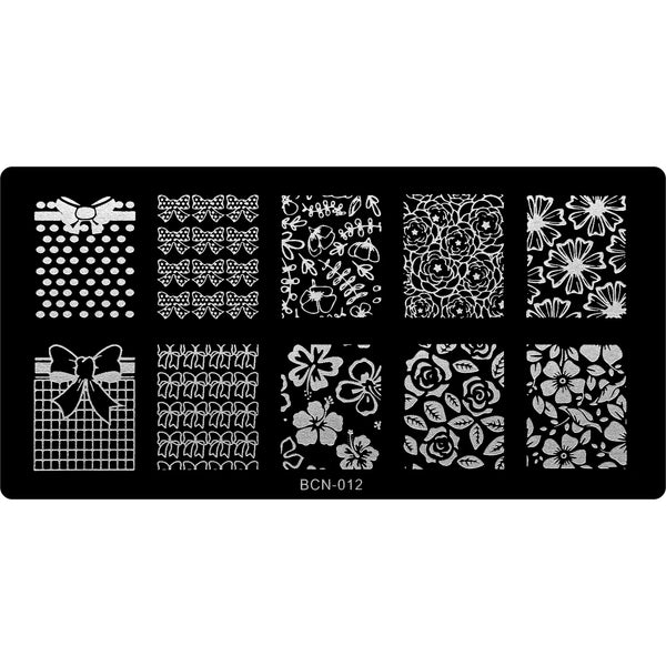 Stamping Plate - BCN-012   Naio Nails