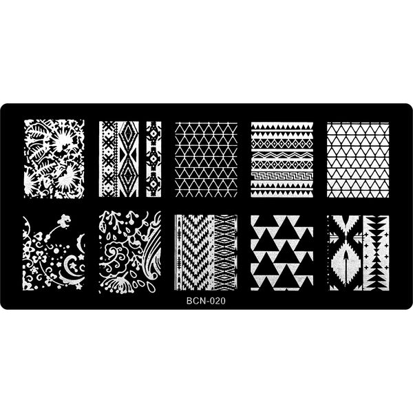 Stamping Plate - BCN-020   Naio Nails