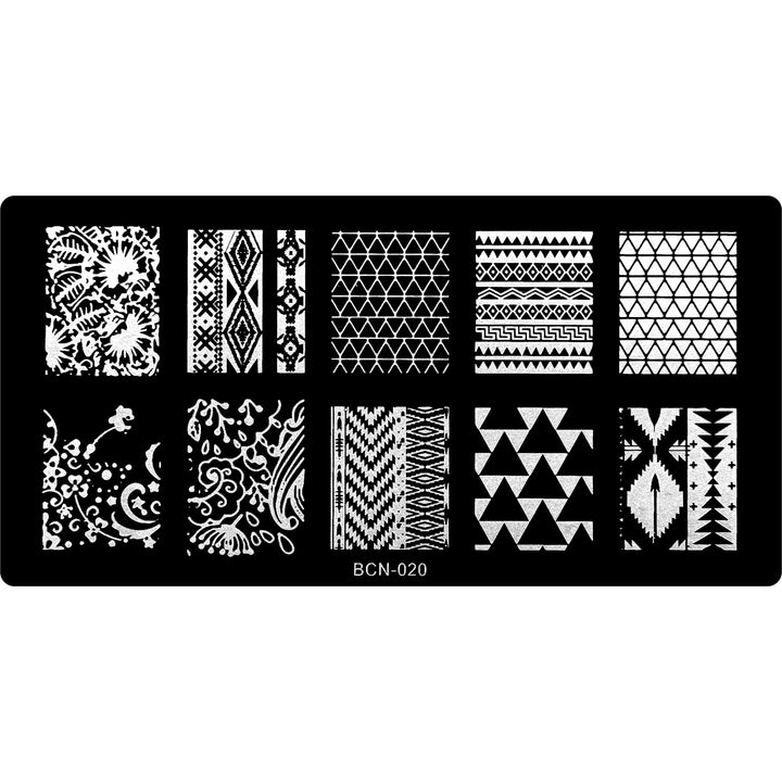 Stamping Plate - BCN-020   Naio Nails