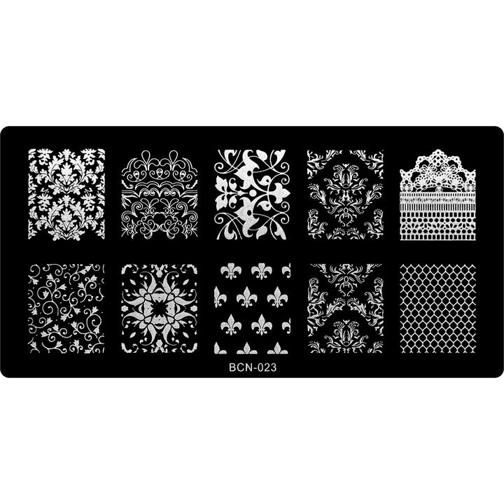 Stamping Plate - BCN-023   Naio Nails