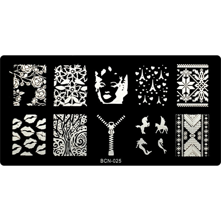 Stamping Plate - BCN-025   Naio Nails