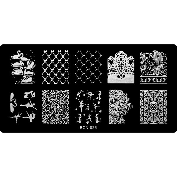 Stamping Plate - BCN-026   Naio Nails