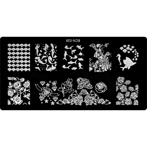 Stamping Plate - BCN-028   Naio Nails