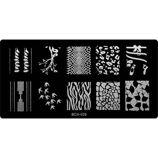 Stamping Plate - BCN-029   Naio Nails