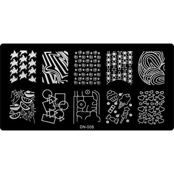 Stamping Plate - DN-008   Naio Nails