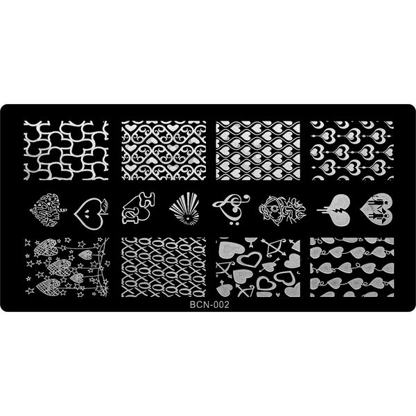 Stamping Plate - BCN-002   Naio Nails