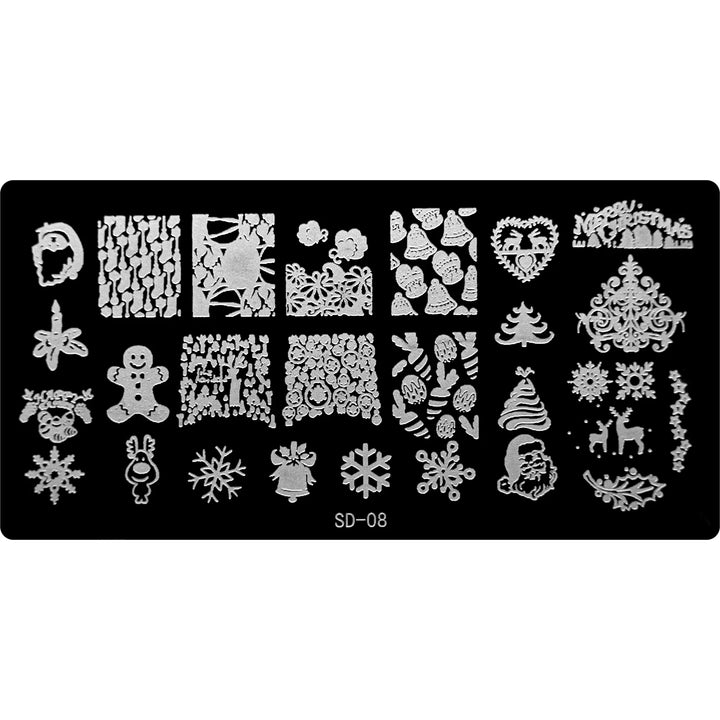 Stamping Plate - SD-008   Naio Nails