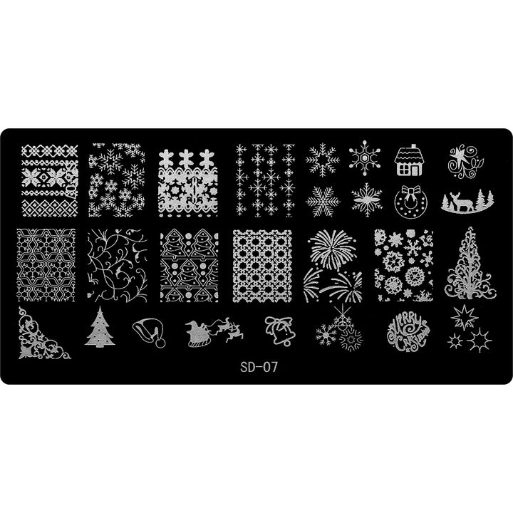 Stamping Plate - SD-007   Naio Nails