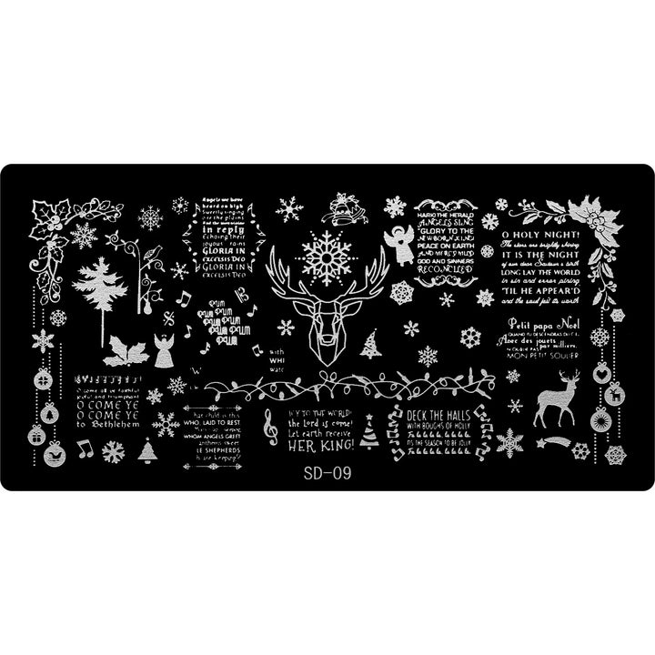 Stamping Plate - SD-009   Naio Nails