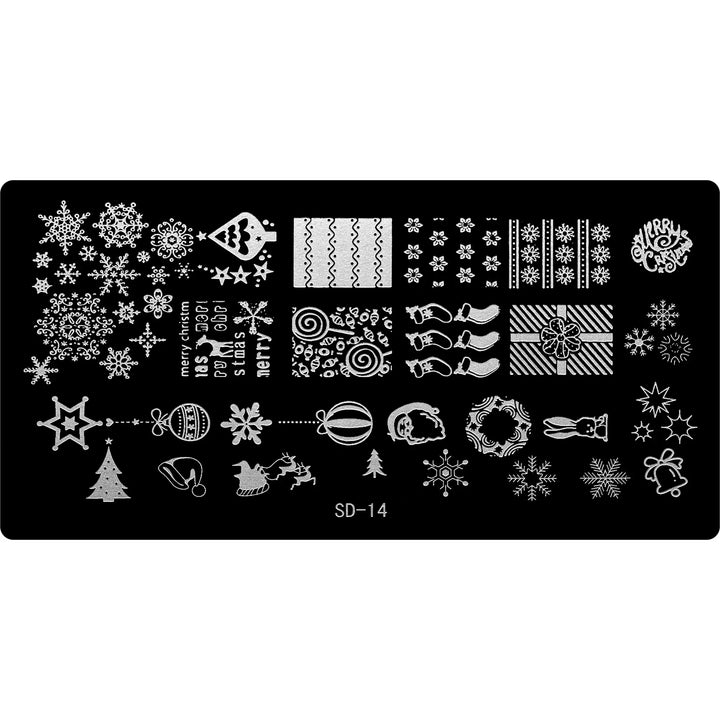Stamping Plate - SD-014   Naio Nails