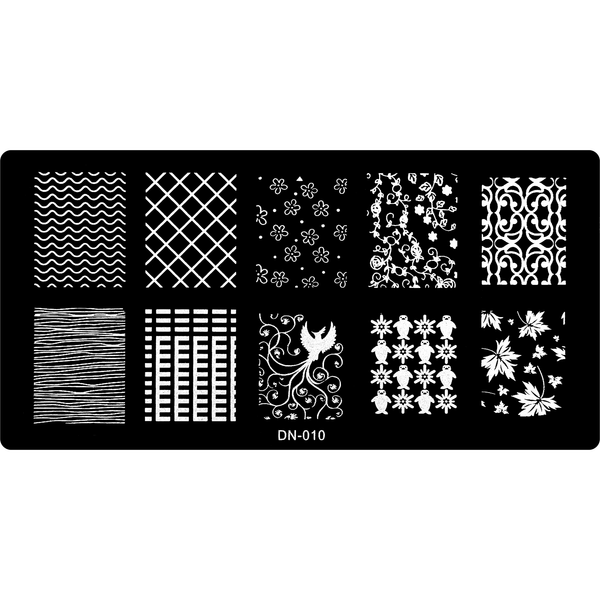 Stamping Plate - DN-010   Naio Nails
