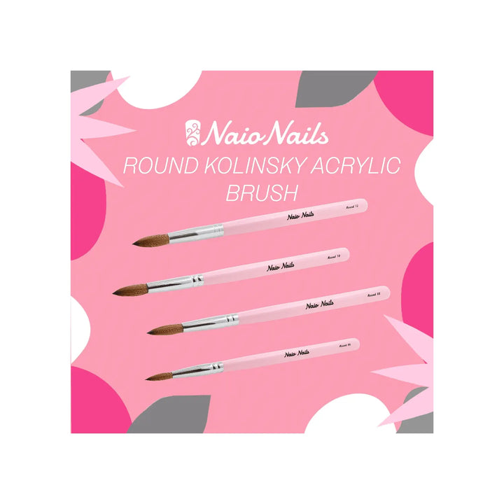 Kolinsky Acrylic Brush - Oval Sharp   Naio Nails