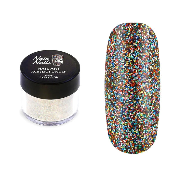Gem Explosion Glitter Acrylic Powder - 12g   Naio Nails