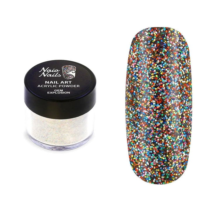 Gem Explosion Glitter Acrylic Powder - 12g   Naio Nails