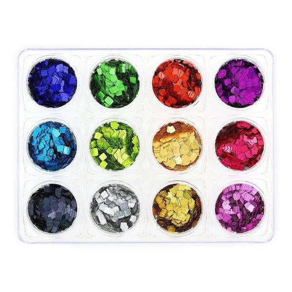 Glitter Set - NGS-009 - Multicoloured Squares   Naio Nails