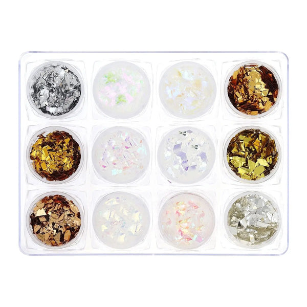 Glitter Set - NGS-012 - Iridescent & Metallic Mylar   Naio Nails