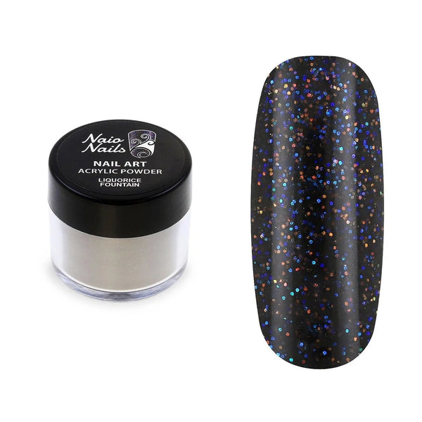 Liquorice Fountain Shimmer Acrylic Powder - 12g   Naio Nails