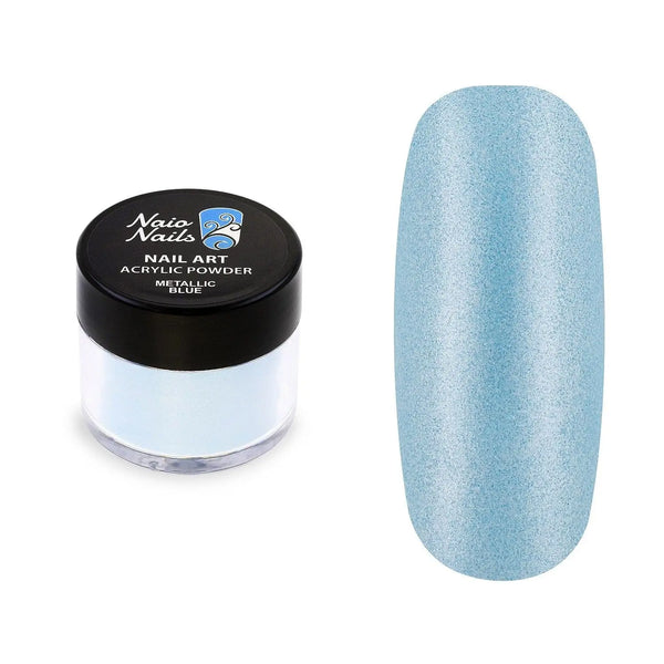 Metallic Blue Acrylic Powder - 12g   Naio Nails