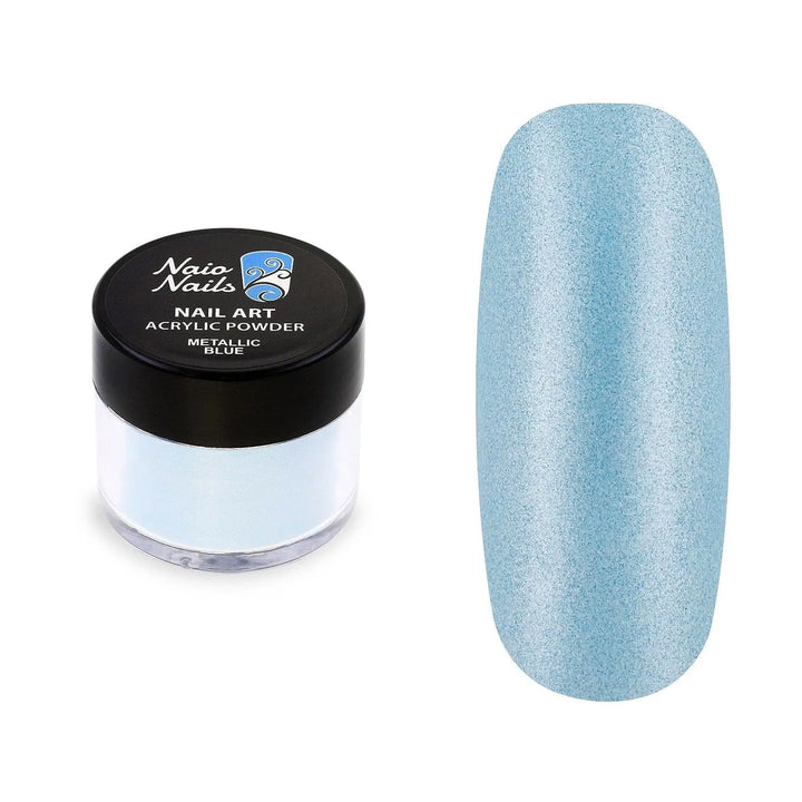 Metallic Blue Acrylic Powder - 12g   Naio Nails