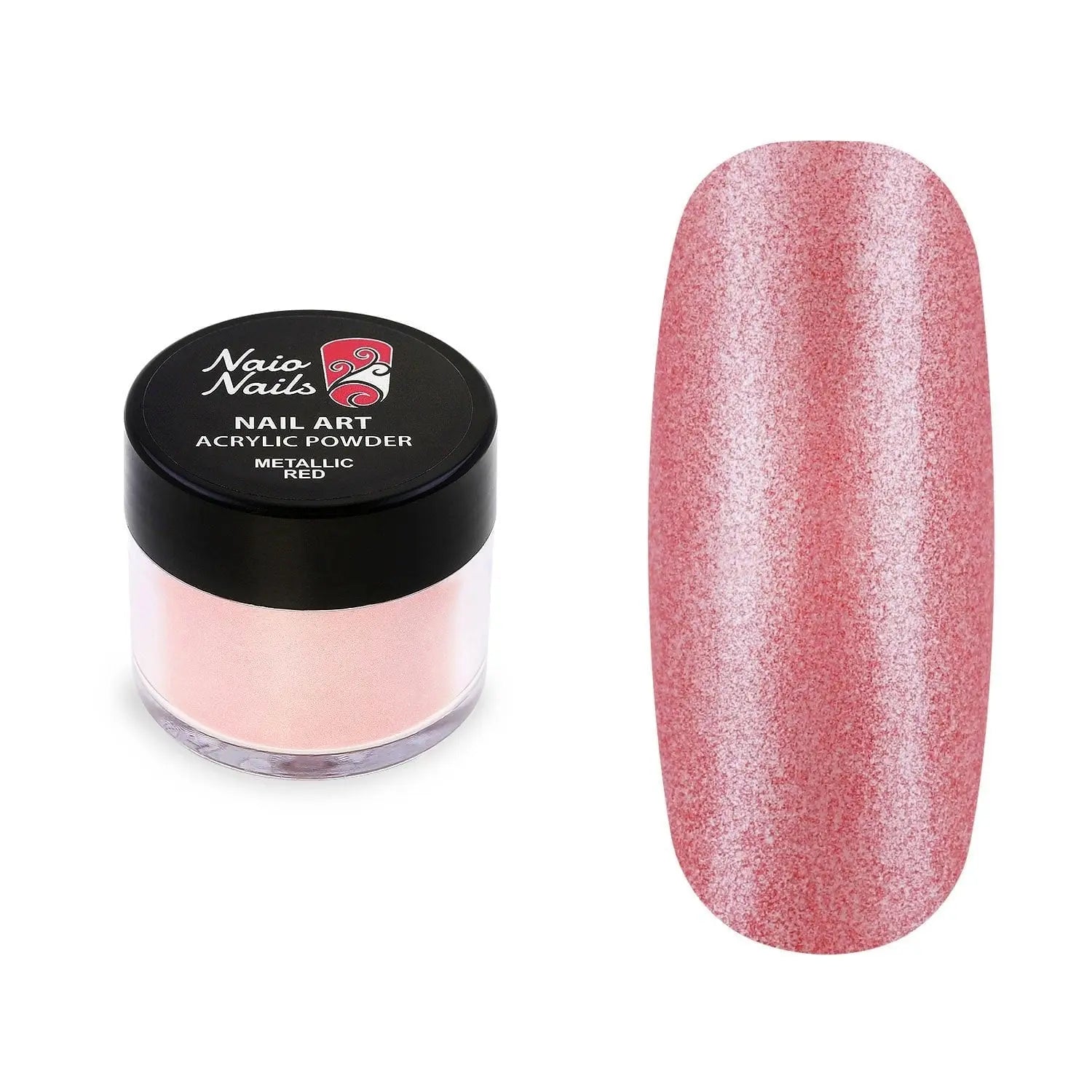 Metallic Red Acrylic Powder - 12g   Naio Nails