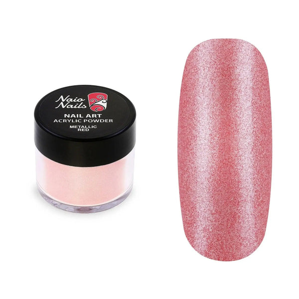Metallic Red Acrylic Powder - 12g   Naio Nails