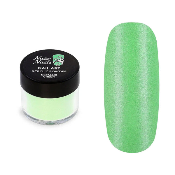 Metallic Green Acrylic Powder - 12g   Naio Nails