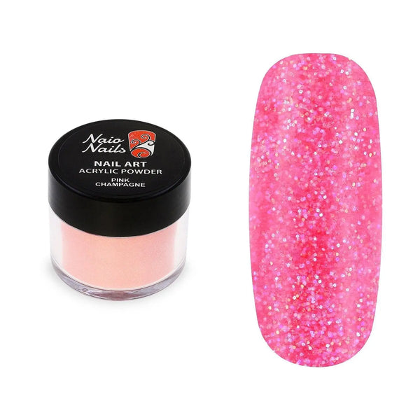 Pink Champagne Shimmer Acrylic Powder - 12g   Naio Nails