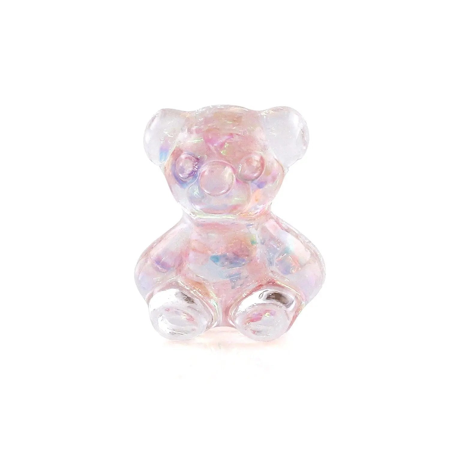 Pot of 5 Charms - Pink Glitter Teddybear   Naio Nails