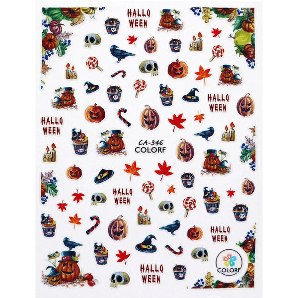 Halloween Stickers - Autumn Leaves & Pumpkins   Naio Nails