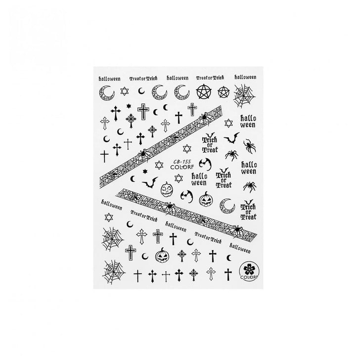 Halloween Stickers - Crosses & Bats   Naio Nails